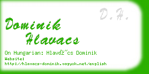 dominik hlavacs business card